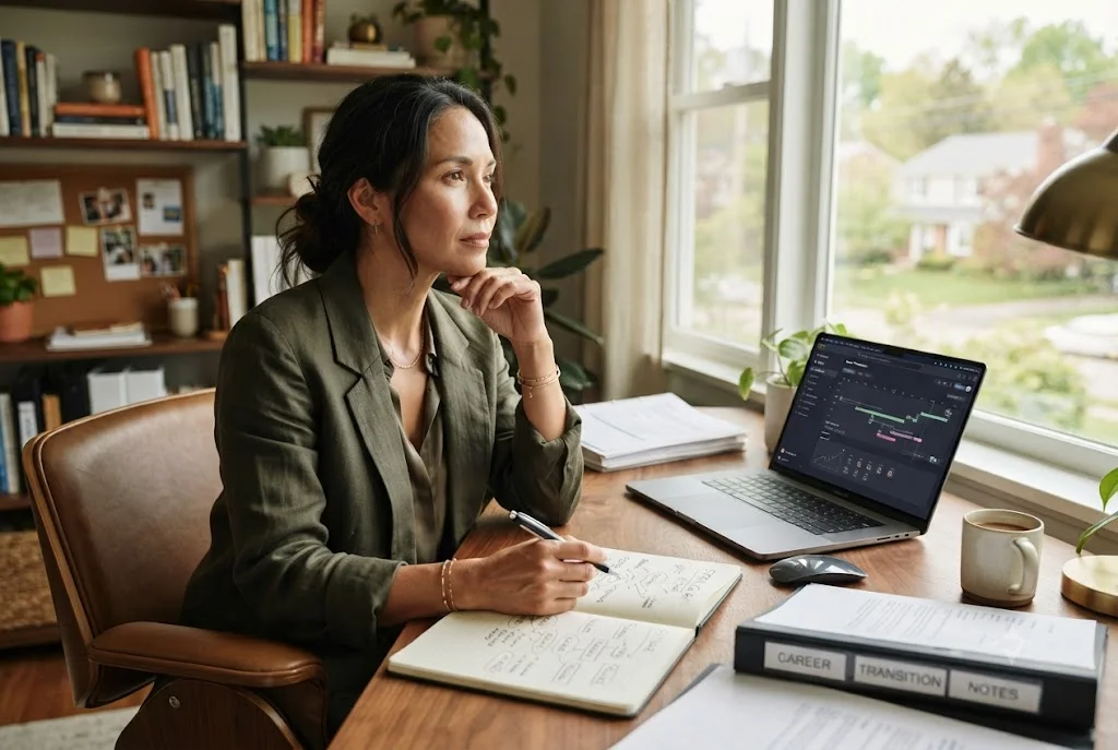 Career transition planning for professionals changing careers and building new skills