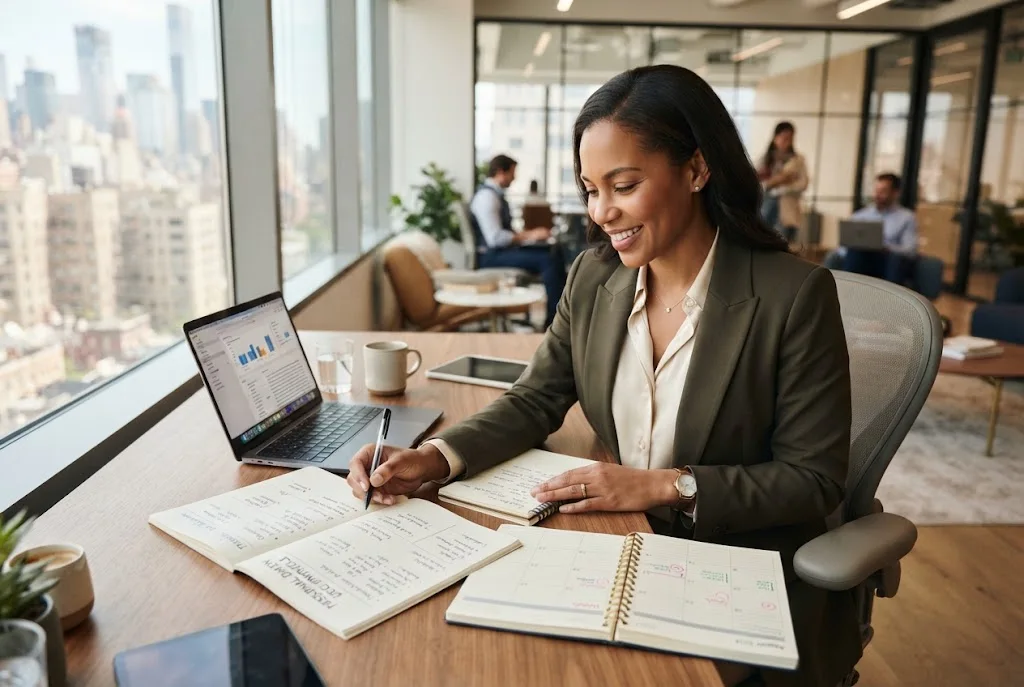 Personal development goals for career growth in a professional workplace